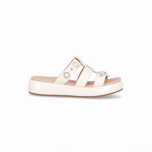 Tamanco Sol Anabela Médio Off White