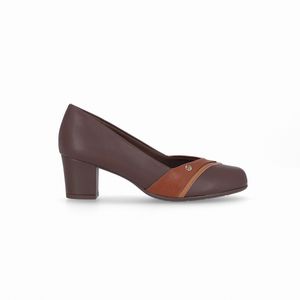 Scarpin Laura Salto Médio Madeira
