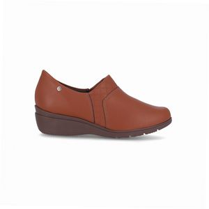 PICCADILLY MAXI - Sapato Beth Anabela Médio Conhaque