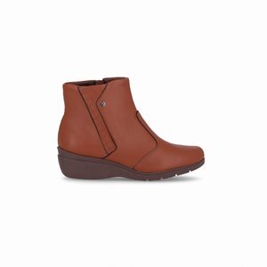 PICCADILLY MAXI - Bota Beth Cano Curto Conhaque