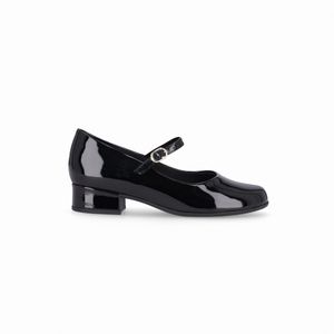Sapato Boneca Jaqueline Salto Baixo Preto