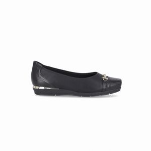 PICCADILLY MAXI - Sapato Fernanda Salto Baixo Preto