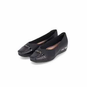 PICCADILLY MAXI - Sapato Fernanda Salto Baixo Preto