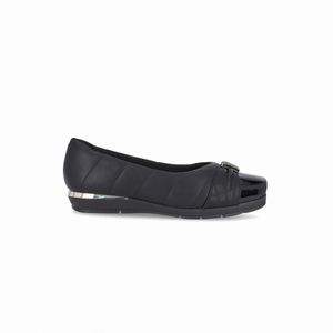 PICCADILLY MAXI - Sapato Fernanda Salto Baixo Preto
