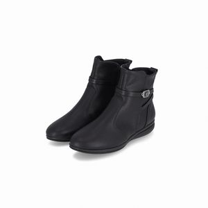 Bota Sandy Cano Curto Anabela Baixo Preto