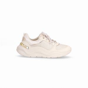 Tênis Fascite Anabela Médio Off White