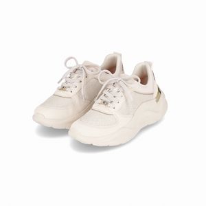 Tênis Fascite Anabela Médio Off White