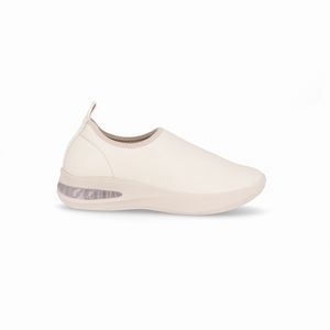 Tênis SoftStep Salto Anabela Médio Off White