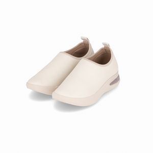 Tênis SoftStep Salto Anabela Médio Off White