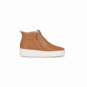 Bota Beatriz Cano Curto Anabela Médio Mascavo