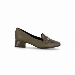 Loafer Tati Salto Médio  Militar