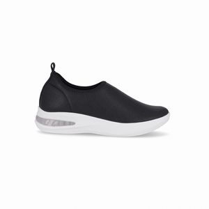 Tênis SoftStep Salto Anabela Médio Preto