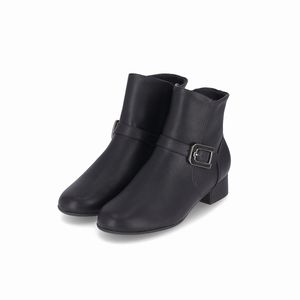 Bota Jaqueline Cano Curto Salto Baixo Preto