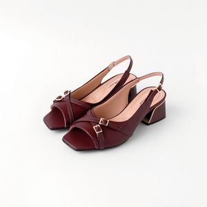 Slingback Renee Salto Médio Vinho