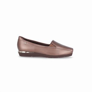 PICCADILLY MAXI - Sapato Fernanda Salto Baixo Bronze