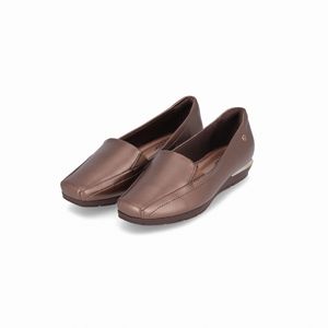 PICCADILLY MAXI - Sapato Fernanda Salto Baixo Bronze