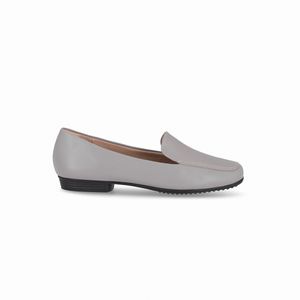 Loafer Raquel Salto Baixo Cinza