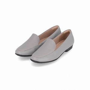 Loafer Raquel Salto Baixo Cinza