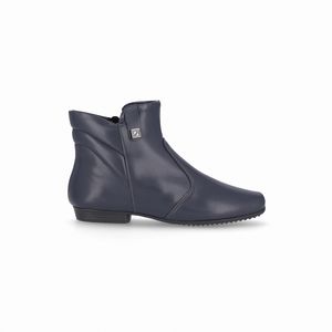 Bota Raquel Cano Curto Salto Baixo Navy