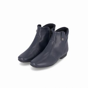 Bota Raquel Cano Curto Salto Baixo Navy