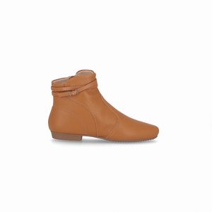 Bota Raquel Cano Curto Salto Baixo Mascavo