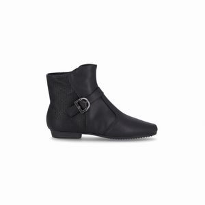 Bota Raquel Cano Curto Salto Baixo Preto