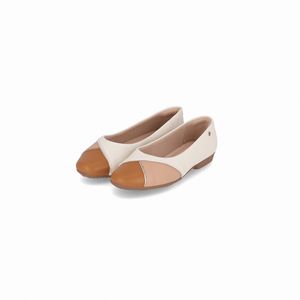 Sapatilha Raquel Salto Baixo Off White