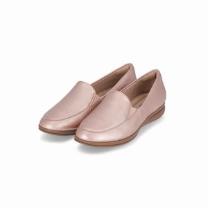 Sapato Sandy Anabela Baixo Ouro Rosado