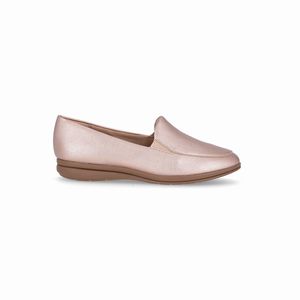 Sapato Sandy Anabela Baixo Ouro Rosado
