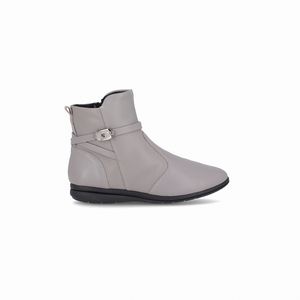 Bota Sandy Cano Curto Anabela Baixo Cinza