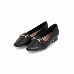 PICCADILLY MAXI - Sapato Silvia Salto Baixo Preto