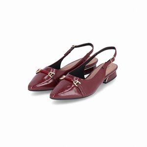 PICCADILLY MAXI - Slingback Silvia Salto Baixo Vinho