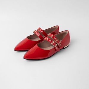 Sapatilha Ana Salto Baixo Vermelho