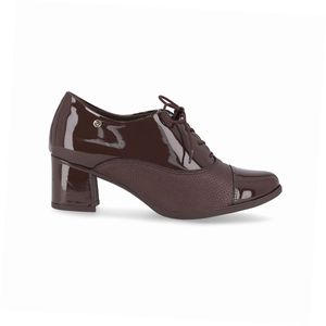 Sapato Oxford Danubia Salto Médio Madeira