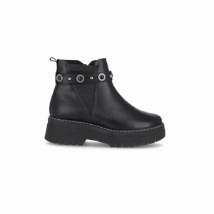 Bota Chelsea Fabiana Salto Médio Preto