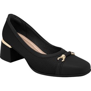 PICCADILLY MAXI - Sapato Estela Salto Médio Preto
