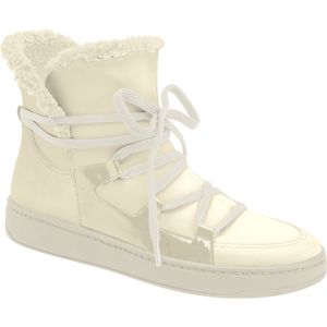 Bota Beta Cano Curto Salto Baixo Off White