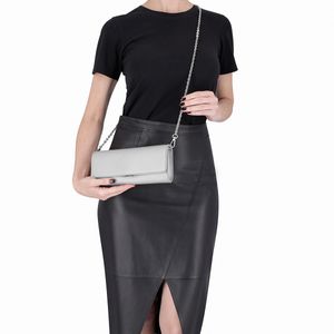 Bolsa Leila Clutch Pequena Prata