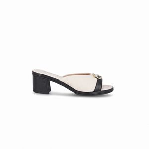 Tamanco Paola Salto Médio Off White