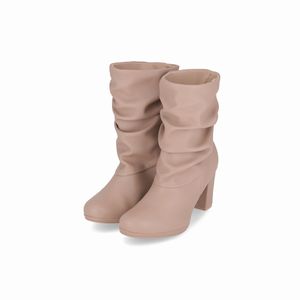 Bota Deise Cano Médio Salto Alto Fendi