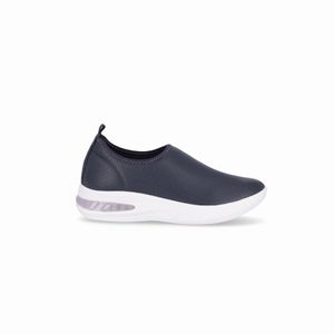 Tênis SoftStep Salto Anabela Médio Navy
