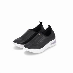 Tênis SoftStep Salto Anabela Médio Preto
