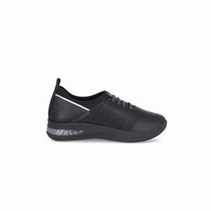 Tênis SoftStep Salto Anabela Médio Preto