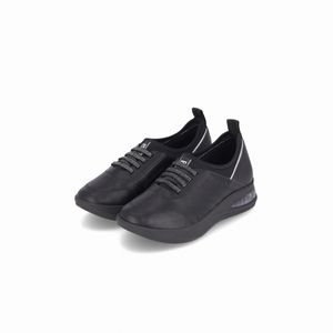 Tênis SoftStep Salto Anabela Médio Preto