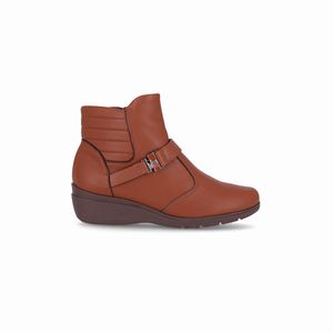 PICCADILLY MAXI - Bota Beth Cano Curto Conhaque