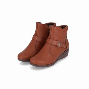 PICCADILLY MAXI - Bota Beth Cano Curto Conhaque