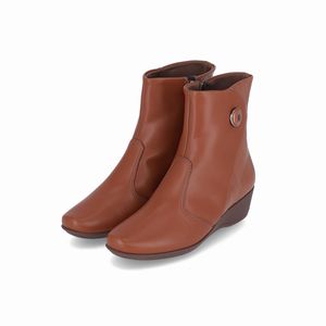 Bota Ivone Cano Médio Anabela Conhaque