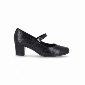 Sapato Boneca Laura Salto Médio Preto