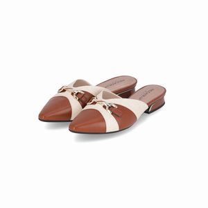 PICCADILLY MAXI - Mule Silvia Salto Baixo Conhaque