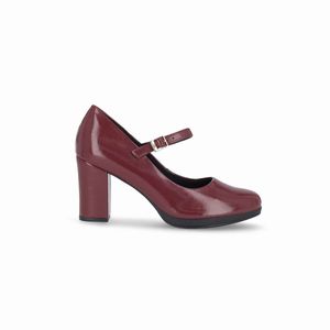 Sapato Boneca Deise Salto Alto Vinho